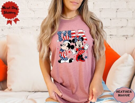 Mickey and Minnie USA Shirt, Disney American 4th of July Shirts