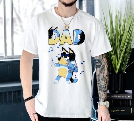 Love Music Bluey Daddy Unisex Vintage Shirt