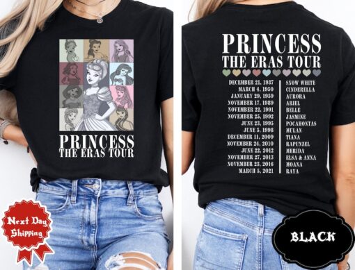 Princess Eras Tour Bella Canvas Shirt, Disney Princess Tour Tee