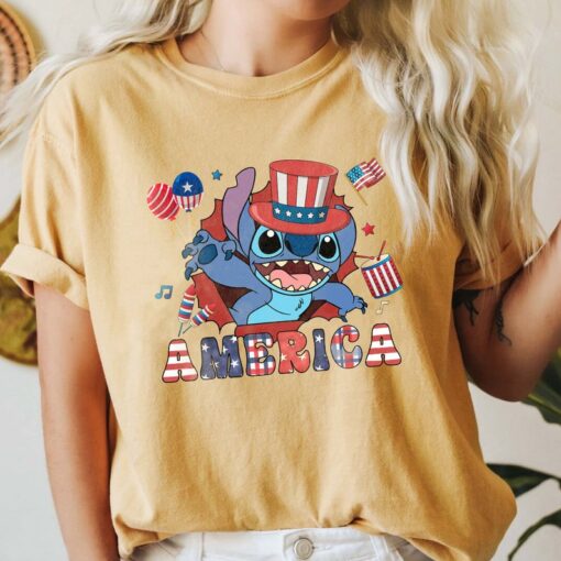 America Stitch Shirt, Lilo And Stitch Independent Day Shirt