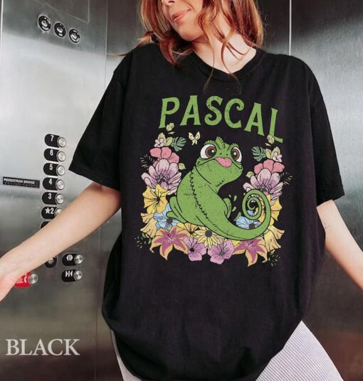 Comfort Colors® Retro Disney Tangled Pascal Floral Rapunzel Shirt