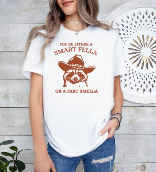 Are You A Smart Fella Or Fart Smella? Comfort Colors Retro Cartoon T S