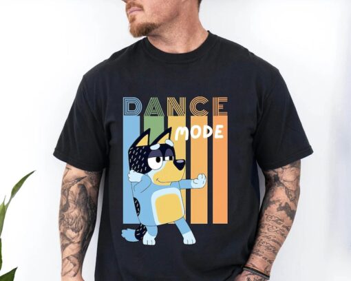 Bluey Dad Shirt, Bandit Heeler Dance Mode Shirt