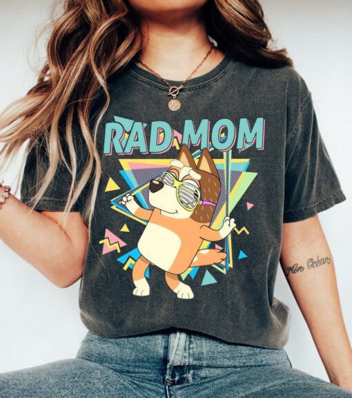 Retro Rad Mom Bluey Shirt, Retro Chilli Heeler Shirt, Mama Shirt