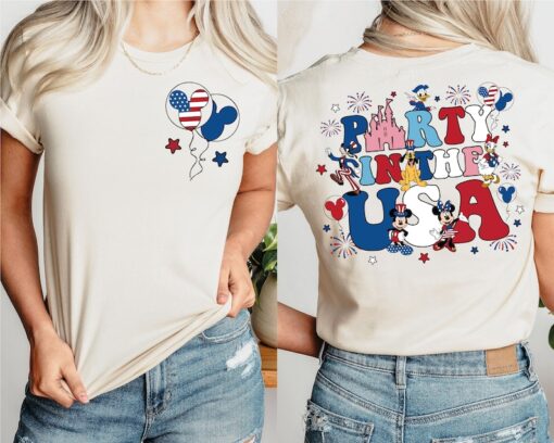 Mickey and Friends Party in the USA Shirt, American Shirt