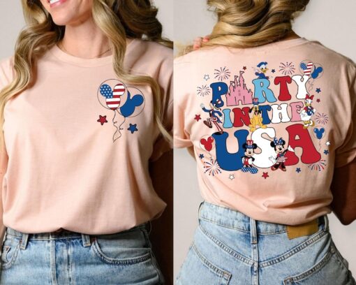 Mickey and Friends Party in the USA Shirt, American Shirt