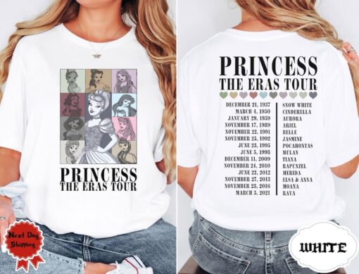 Princess Eras Tour Bella Canvas Shirt, Disney Princess Tour Tee