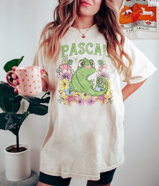 Comfort Colors® Retro Disney Tangled Pascal Floral Rapunzel Shirt