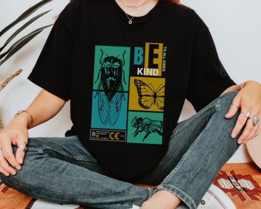 Vintage Insect Shirt, Be Kind To All Kinds Bug Tshirt