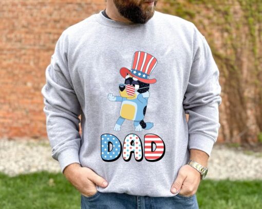 Bluey Dad Happy 4th Of July Shirt, Bluey Dad Shirt