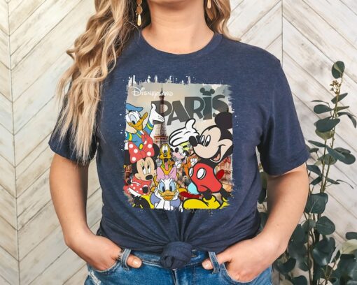 Disneyland Paris Shirt, Mickey Friends Eiffel Tower Shirt