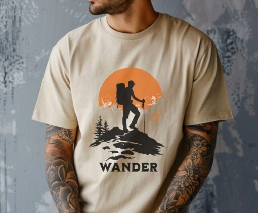 Hiking Adventure Awaits Shirt, Wander Mountain Explorer Tee