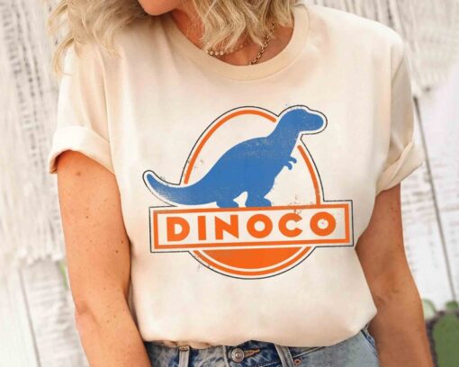 Disney Pixar Cars Iconic DINOCO Dinosaur Logo Vintage Shirt