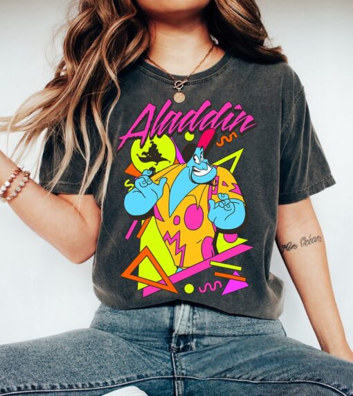 Disney Aladdin Genie 90s Style Portrait Shirt, Aladdin Shirt