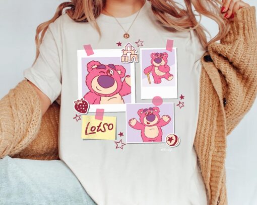 Disney Pixar Toy Story Cute Lotso Grid Photos Shirt