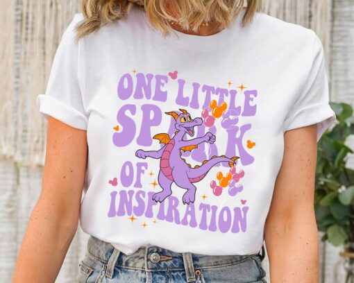 Disney Figment Est 1983 One Little Spark Shirt, Figmet Epcot Shirt