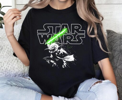 Star Wars Yoda Lightsaber Logo T-Shirt, Star Wars Celebration