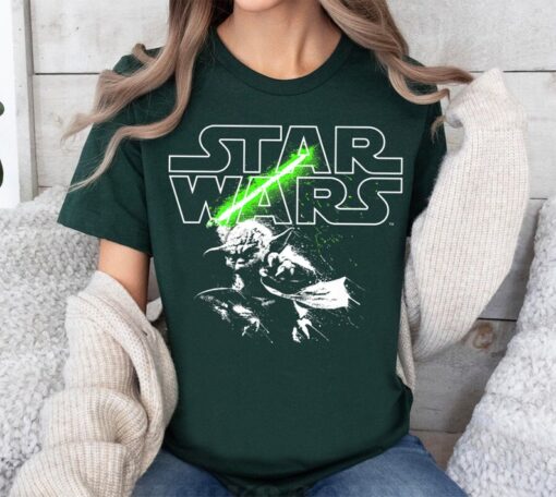 Star Wars Yoda Lightsaber Logo T-Shirt, Star Wars Celebration