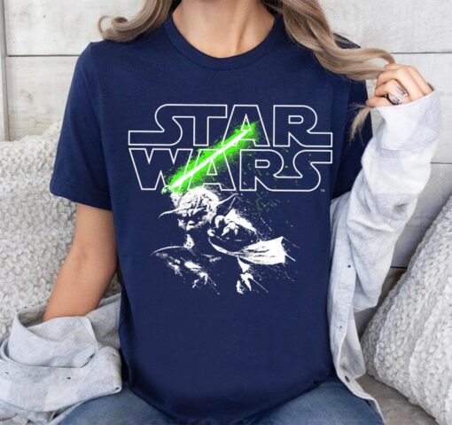 Star Wars Yoda Lightsaber Logo T-Shirt, Star Wars Celebration