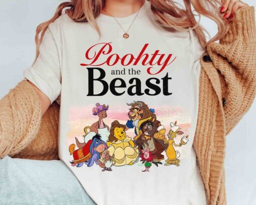 Funny Winnie the Pooh Custom Beauty and the Beast Tee