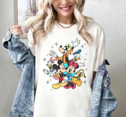 Retro Mickey And Friends Shirt, Minnie, Donald, Daisy, Goofy