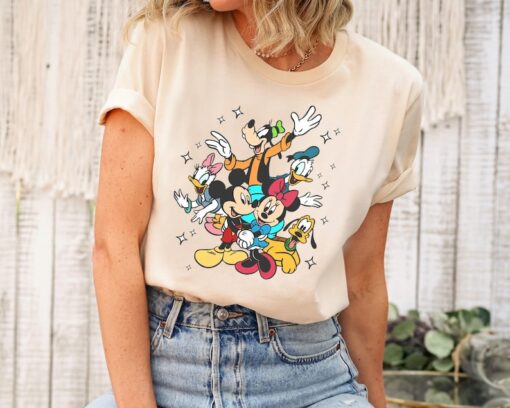 Retro Mickey And Friends Shirt, Minnie, Donald, Daisy, Goofy