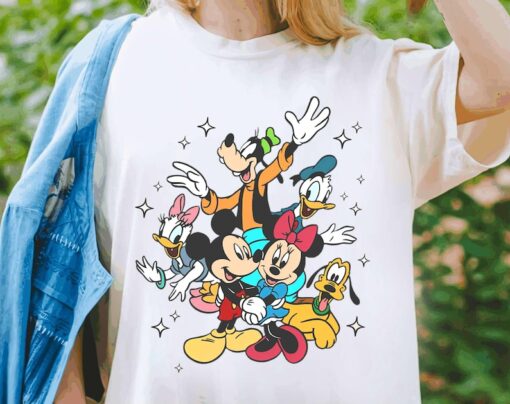 Retro Mickey And Friends Shirt, Minnie, Donald, Daisy, Goofy