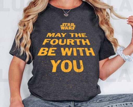 Star Wars May The Fourth Be With You Tilted Logo Poster T-Shirt