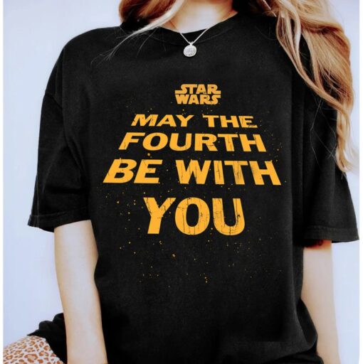 Star Wars May The Fourth Be With You Tilted Logo Poster T-Shirt