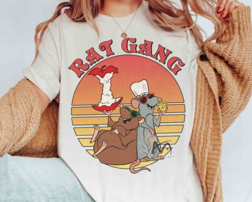 Funny Remy Chef And Emile Rat Gang Retro T-shirt