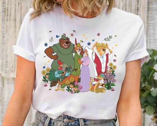 Disney Robin Hood Movie 1973 Floral Vintage T-shirt