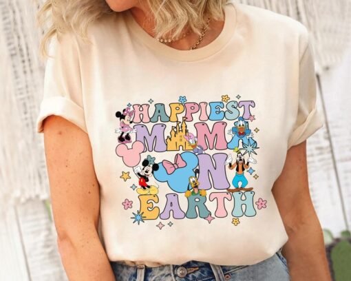 Happiest Mama On Earth Shirt, Disney Mickey and Friends Tee