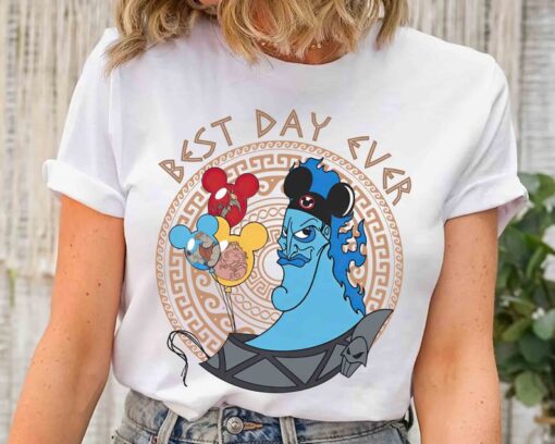 Funny Disney Villains Hades Best Day Ever Mickey Balloons T-shirt