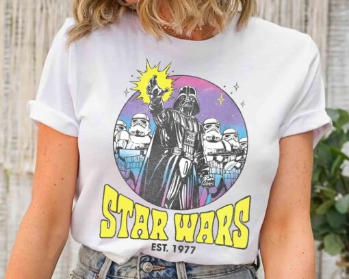 Retro Darth Vader and Stormtrooper A New Hope The Evil Empire T-shirt