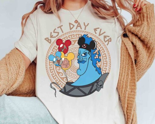 Funny Disney Villains Hades Best Day Ever Mickey Balloons T-shirt