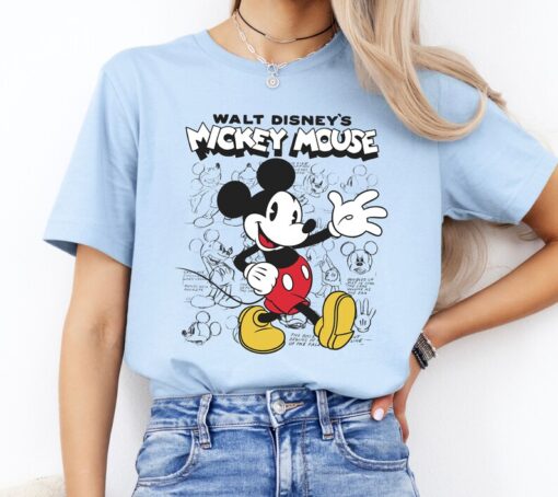 Disney Mickey And Friends Mickey Mouse Sketches T-Shirt