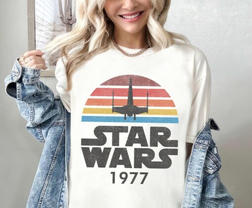 Vintage Disney Star Wars 1977 Shirt, Retro Star Wars Sweatshirt