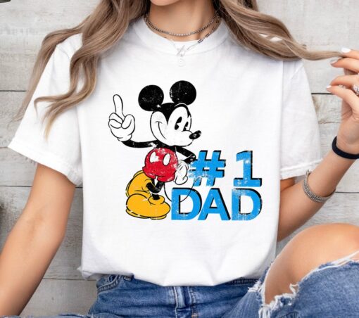 Disney Mickey Mouse Father's Day 1 Dad T-Shirt Unisex Gift T-Shirt