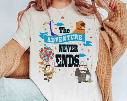 Disney Pixar Up Adventure Never Ends T-shirt