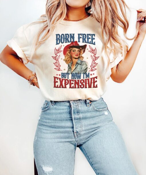 Born free but now I'm expensive Shirt, Retro 4th of july Shirt