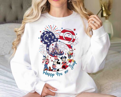 Patriotic Mickey and Friends Shirt, Happy Independence Day 2024 Tee