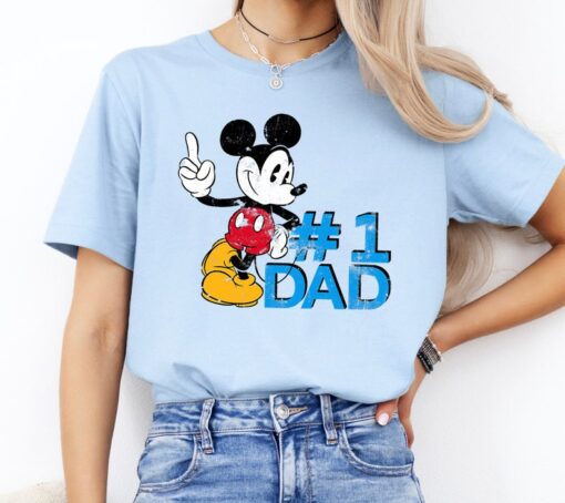 Disney Mickey Mouse Father's Day 1 Dad T-Shirt Unisex Gift T-Shirt