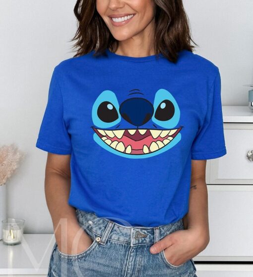 Disney Stitch Smiling Lilo & Stitch Big Face Stitch T-Shirt