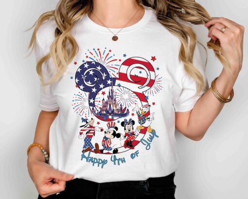 Patriotic Mickey and Friends Shirt, Happy Independence Day 2024 Tee