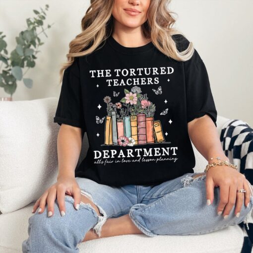 Tortured Teachers Department Shirt, Comfort Colors Teacher Tshirt