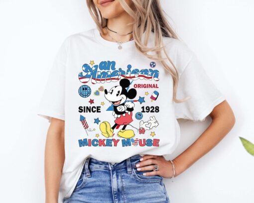 An American Mickey Mouse Since 1928 T-Shirt, Mickey 4th Of July Shirt