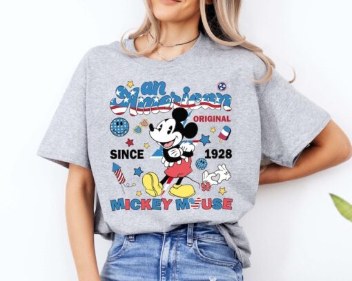 An American Mickey Mouse Since 1928 T-Shirt, Mickey 4th Of July Shirt