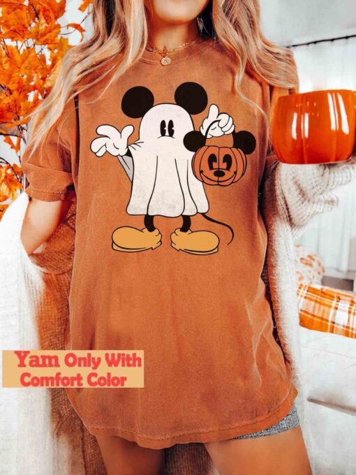 Mickey Mouse Costume Boo Horror Halloween Comfort Colors T-shirt