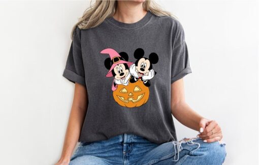 Mickey and Minnie Pumpkin Halloween Shirt, Disney Halloween Party Tee