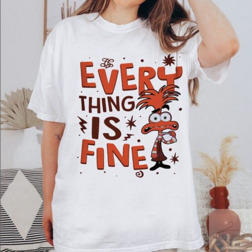 Everything Is Fine Anxiety Inside Out 2 Disney Shirt